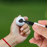 Mini marqueur de golf en plastique noir en forme de triangle avec clip de capuchon, mini marqueurs permanents, logo personnalisé, marqueur de golf
