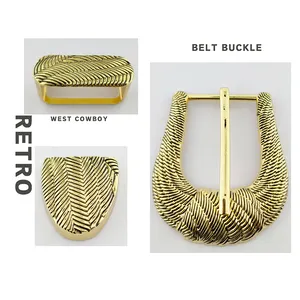 Fabricants vente en gros de boucle de ceinture en métal doré de haute qualité en alliage de zinc boucle de ceinture réglable accessoires vestimentaires