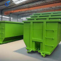 Conteneurs à crochet durables de 10 mètres cubes produits en usine pour les déchets de construction