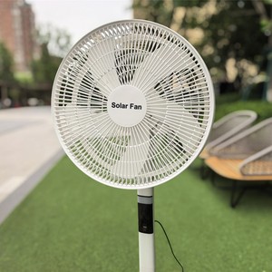 16 Inch Solar AC With LED Light 5 Blade Rechargeable Solar <b>Stand</b> Fan With and Battery <b>Stand</b> Floor Solar Fan T919 Solar Fan With - Product Image 2