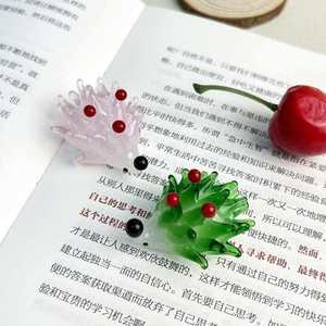 Ornements créatifs en verre en forme d'oursin animalier de <span class=keywords><strong>dessin</strong></span> animé, décorations pour <span class=keywords><strong>la</strong></span> maison, le bureau et <span class=keywords><strong>la</strong></span> chambre, cadeau, jolies petites créations artisanales en fil de verre incrusté - Product Image 5