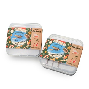Sellos de caja de regalo de Navidad con diseño de logotipo personalizado para almacenamiento <span class=keywords><strong>Flybox</strong></span> de pesca con mosca - Product Image 1