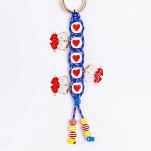 TG-2689 Trendy Ladies <b>Braided</b> Rope Heart Shape Charms Pendant Brass Gold Plated Chain Hand Bags <b>Accessory</b> - Product Image 6