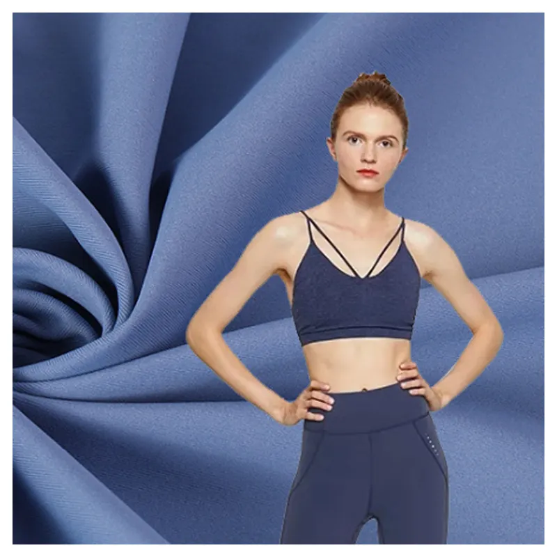 220GSM populaire Fitness Yoga soutien-gorge matériel Interlock tricot haute élasticité tissu