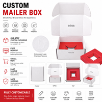 Emballage de bijoux personnalisé, petites boîtes à anneaux en carton ondulé blanc, emballage de bijoux, boîtes d'expédition avec logo