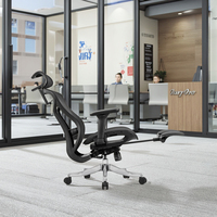 Fauteuil de bureau ergonomique de luxe pivotant et inclinable en tissu maillé avec repose-pieds, idéal pour les professionnels et le confort moderne.
