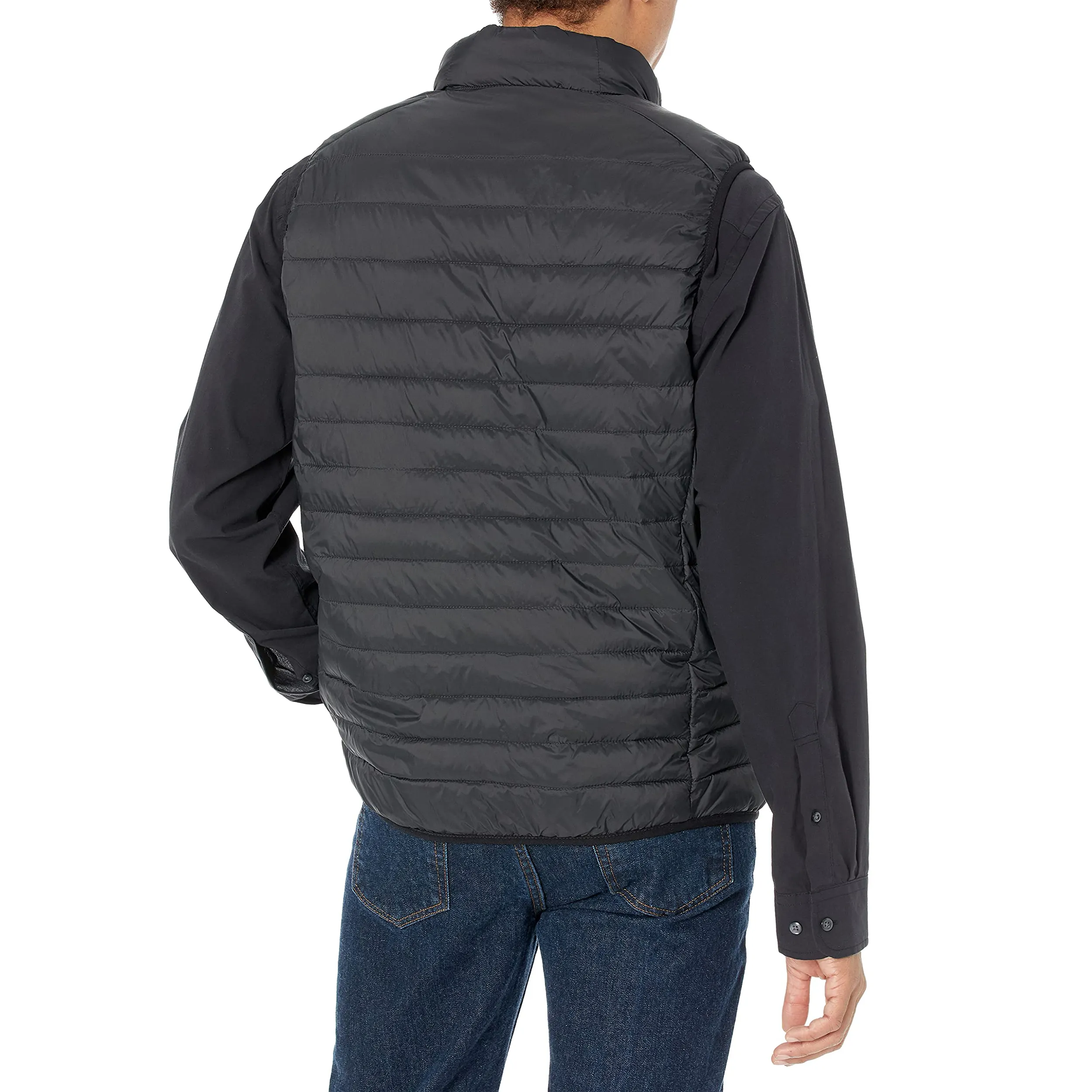 OEM Custom Logo Men's Puffer Down Gilet Freestyle Down Vest For Men Winter Mulit Pockets Quilted Cotton Nylon Cargo Gilet Vest