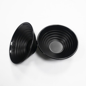 Bols en mélamine de Style <span class=keywords><strong>japonais</strong></span> givré en plastique noir de haute qualité de 7.5/8/8 pouces Technique personnalisée bol de nouilles Ramen - Product Image 1
