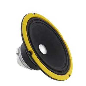 cheap price 6.5" midrange car speaker with paper cone yellow foam aluminum dust cover