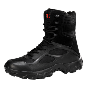 Bottes tactiques de travail pour hommes DF 8511 Desert Black en cuir, pour moto, combat, grandes tailles, EVA, daim synthétique, chaussures TACTIC pour hommes, semelle en caoutchouc - Product Image 2