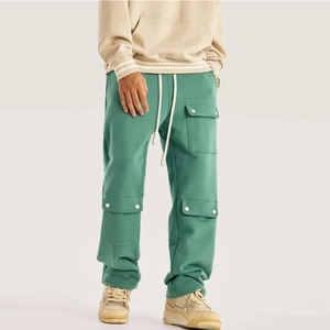 Pantalons cargo pour hommes Pantalons décontractés multi-poches grande taille Pantalons droits d'extérieur pour hommes - Product Image 2