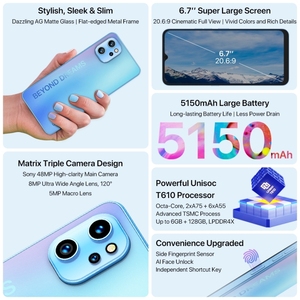 Quà Tặng Mẫu Miễn Phí Điện Thoại Thông Minh UMIDIGI A13 Pro Celular Rom 128GB Bộ Xử Lý Hiệu Suất Cao Điện Thoại Di Động NFC Điện Thoại Di Động 13 Pro - Product Image 5