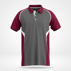 Polo para Hombre, Cuello Camisero, Manga Corta, Secado Rápido, Tejido de Punto, Estilo Casual, Gris, Rojo, Blanco - Product Image 3