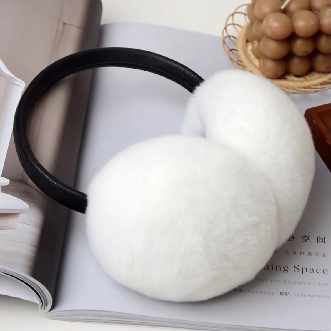 Высококачественные регулируемые меховые наушники из натурального меха кролика рекс зимние Наушники меховые наушники для защиты от холода