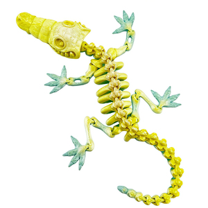 Figurine articulée en PLA imprimée en 3D, petit squelette de crocodile, jouet anti-stress gothique pour bureau, cadeau pour les 7 ans et plus - Product Image 2