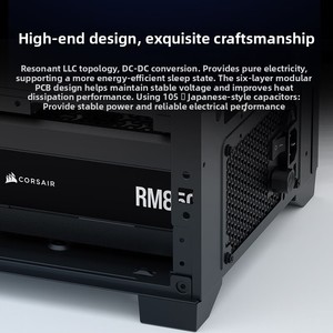 <span class=keywords><strong>Rm850x</strong></span> 850w พาวเวอร์ซัพพลาย Atx3.1 Pcie 5.1 สายไฟ 16 พิน แบบโมดูลาร์เต็มรูปแบบ ประสิทธิภาพระดับทอง - Product Image 3
