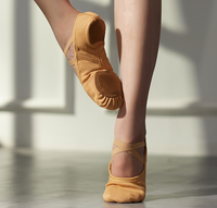 Sepatu Balet Kain Elastis Profesional untuk Dewasa dan Anak-anak Ukuran 25-44, Sandal Tari Elastis Tinggi untuk Penari dengan Punggung Kaki Tinggi