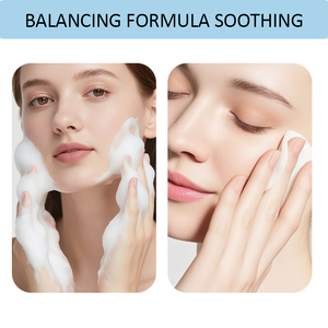 Crema Limpiadora Facial Hidratante Suave al por Mayor de 100 ml con Aminoácidos de Manzana y Alantoína para Piel Seca - Product Image 5