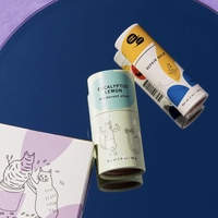 100% biodégradable Kraft déodorant bâton conteneur emballage baume à lèvres brillant à lèvres Push Up papier Tube