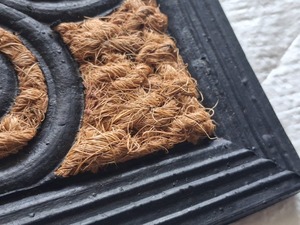 Tapete de Fibra de Coco con Reverso de Goma Resistente, Antideslizante, Ecológico, Hecho a Mano, con Rayas, para Uso en Interiores y Exteriores - Product Image 4