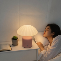Lampes de table en métal modernes de luxe à LED avec commande tactile et variateur d'intensité, portables sans fil, lumière blanc chaud, forme de champignon, pour la maison