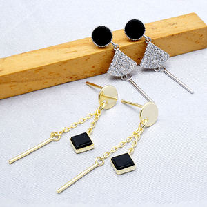 Pendientes de Plata de Ley 925 al por mayor, pendientes de ónix negro para mujer, pendientes de plata 925, joyería fina - Product Image 4