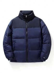 Chaqueta Acolchada Negra de Alta Calidad para Hombre, Chaqueta Acolchada con Parches, Chaqueta Acolchada de Invierno para Adultos - Product Image 4