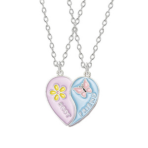 Collane dell'Amicizia '<span class=keywords><strong>Amici</strong></span> per Sempre' con Ciondolo a Cuore Spezzato Magnetico Arcobaleno per Coppie e Migliori <span class=keywords><strong>Amici</strong></span> - Product Image 3