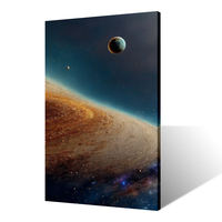 B&C ART – Peinture sur toile moderne, écologique, imprimée UV et numériquement, magnifique art spatial, paysage cosmique, planète bleue orbitant