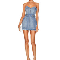 Robe en Jean sans bretelles pour femme et fille, Corset en Denim, élégant, décontracté et personnalisé, à la mode, vente en gros, été, 2023