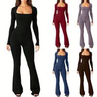 Combinaison moulante à manches longues pour femme I-0749, combinaison une pièce de haute qualité, combinaison moulante