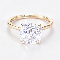 Bague en argent 925 avec diamant taille coussin de 0,8 CT, 2 CT, 3 CT, 3,5 CT, 5 CT pour femme, bijoux fins de mariage, bague en moissanite
