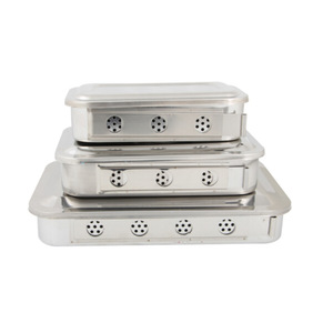 Plateaux carrés en acier inoxydable avec couvercle, contenants de stockage alimentaire de 6, 8, 9 et 11 pouces pour usage en cuisine - Product Image 5