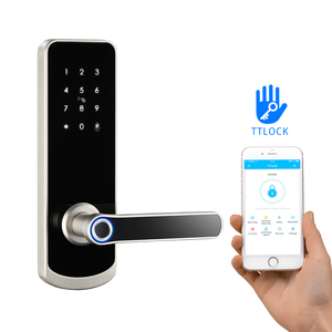 Smartek Bàn Phím Không Dây Kỹ Thuật Số Keyless Nhập Vân Tay Mật Khẩu Thẻ Door Handle Lock <span class=keywords><strong>App</strong></span> TTLock Cerradras Para Puertas - Product Image 5