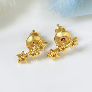 พร้อมส่ง ต่างหูดาวเล็กๆ ดีไซน์น่ารัก ชุบทอง 18K สำหรับผู้หญิง - Product Image 6