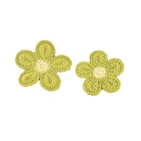 Vente en gros d'accessoires de mode décoratifs adorables, patchs de fleurs à coudre pour le scrapbooking, les vêtements, les chapeaux