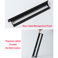 RJ45 1U Rack Mount OEM/ODM 24 Port CAT6 UTP Steel Patch Panel 19 Inci Kabinet Jaringan Gigabit Network Switch Serat Optik