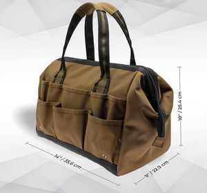Wide-Mouth <b>Tool</b> Bag 14inch, Gear Bag, Multiple Purpose - for Plumbers, Electricians, Handymen Also Good Daily Use PKS-102 Waterp - Product Image 2