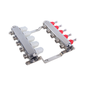 Vormontierter Edelstahl-Heizkreisverteiler mit Durchflussmesser für Fußbodenheizung - Product Image 4