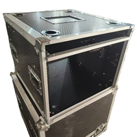Flight case DJ personnalisé en aluminium 4U 6U 8U 12U avec couvercle coulissant et porte coulissante pour amplificateur réglable
