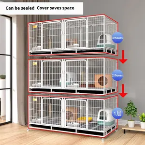 <span class=keywords><strong>Cage</strong></span> à oiseaux moderne avec cadre en acier inoxydable respirant et écologique Golden Sea avec roulettes en plastique Design solide pour les petites races - Product Image 5