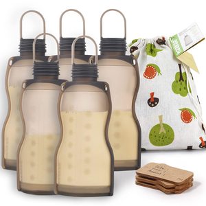 200ml Fridge Feeding Saver Storing Pouches Freezer Bags Container Leakproof Silicone Reusable Breast Milk Storage Bag