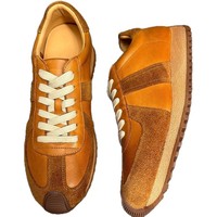 Zapatillas de Moda Juveniles para Hombre, de Cuero Vacuno de Primera Calidad, con Bloques de Color, Tacón Medio, Zapatos Casuales para Caminar, Marrón, Azul Oscuro, Negro