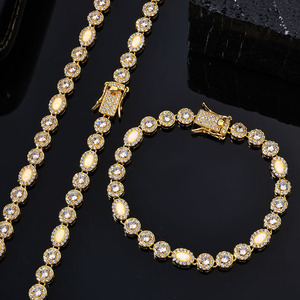 Hip Hop Jewelry Zircon <b>Bracelet</b> <b>Opal</b> <b>Bracelet</b> Trend Men's Light Luxury <b>Bracelet</b> Customization Tanjing - Product Image 3