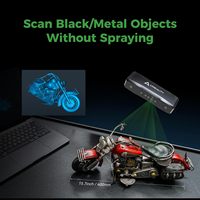 Pemindai 3D Creality Otter Lite Basic Presisi 0.05mm Pemindaian Warna Penuh untuk Objek Kecil dan Sedang Akrilik Hitam Resolusi Video 1080P