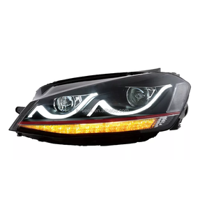 ไฟหน้า LED Smile Look สำหรับรถยนต์ VW Golf 7 MK7 GTI พร้อมเส้นสีแดง - Product Image 1
