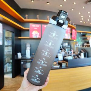 ขวดน้ำพลาสติกพร้อมตัวบอกเวลาของขวัญส่งเสริมการขายความจุมาก1L สร้างแรงบันดาลใจปราศจาก BPA กีฬายิมฟิตเนส - Product Image 6