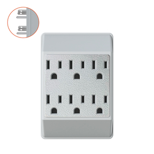 Prise murale à 6 prises pour le marché américain, 15A 125V, prise électrique avec mise à la terre, câble de 5m, multiprise - Product Image 2