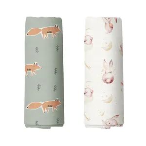 2/3/4 Pack / Pieces Custom Patterned Muslin Swaddle Blankets OEM Muslin Gauze Baby Swaddle Wrap Blanket