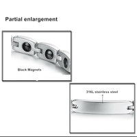 Bracelet magnétique personnalisé de couple pression artérielle santé Bracelet magnétique en acier inoxydable Bijoux pour couple